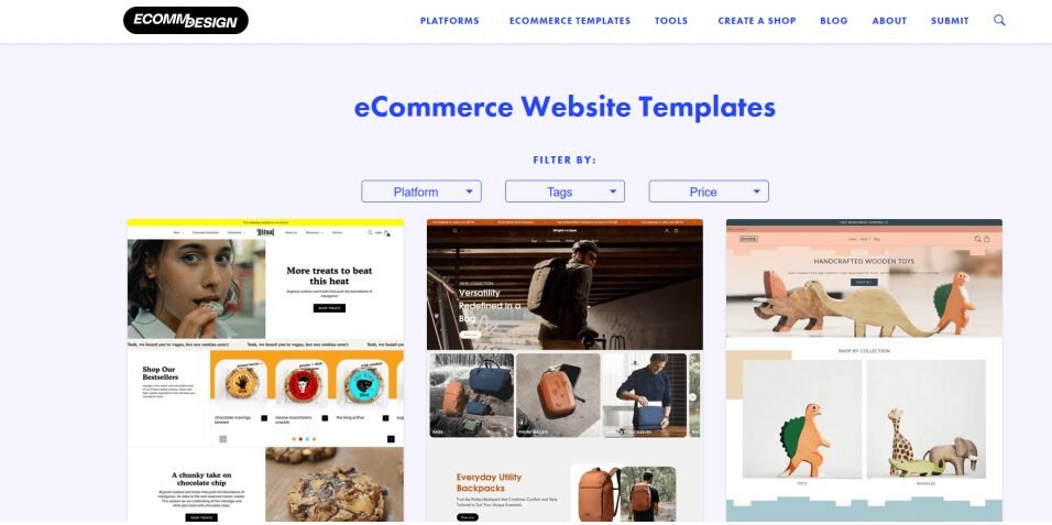 modèles de sites web