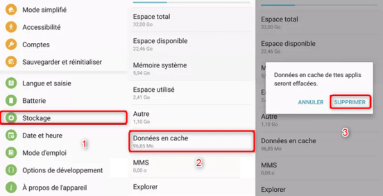 Effacer le Cache sur Android