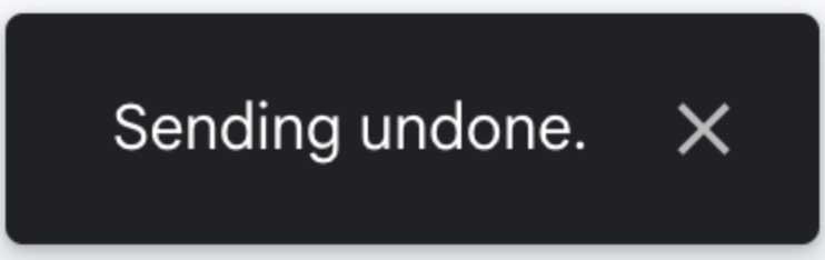 Message « Envoi annulé »